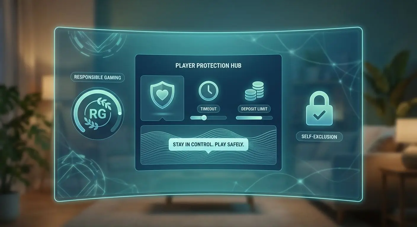 Responsible gaming tools and player protection dashboard visual