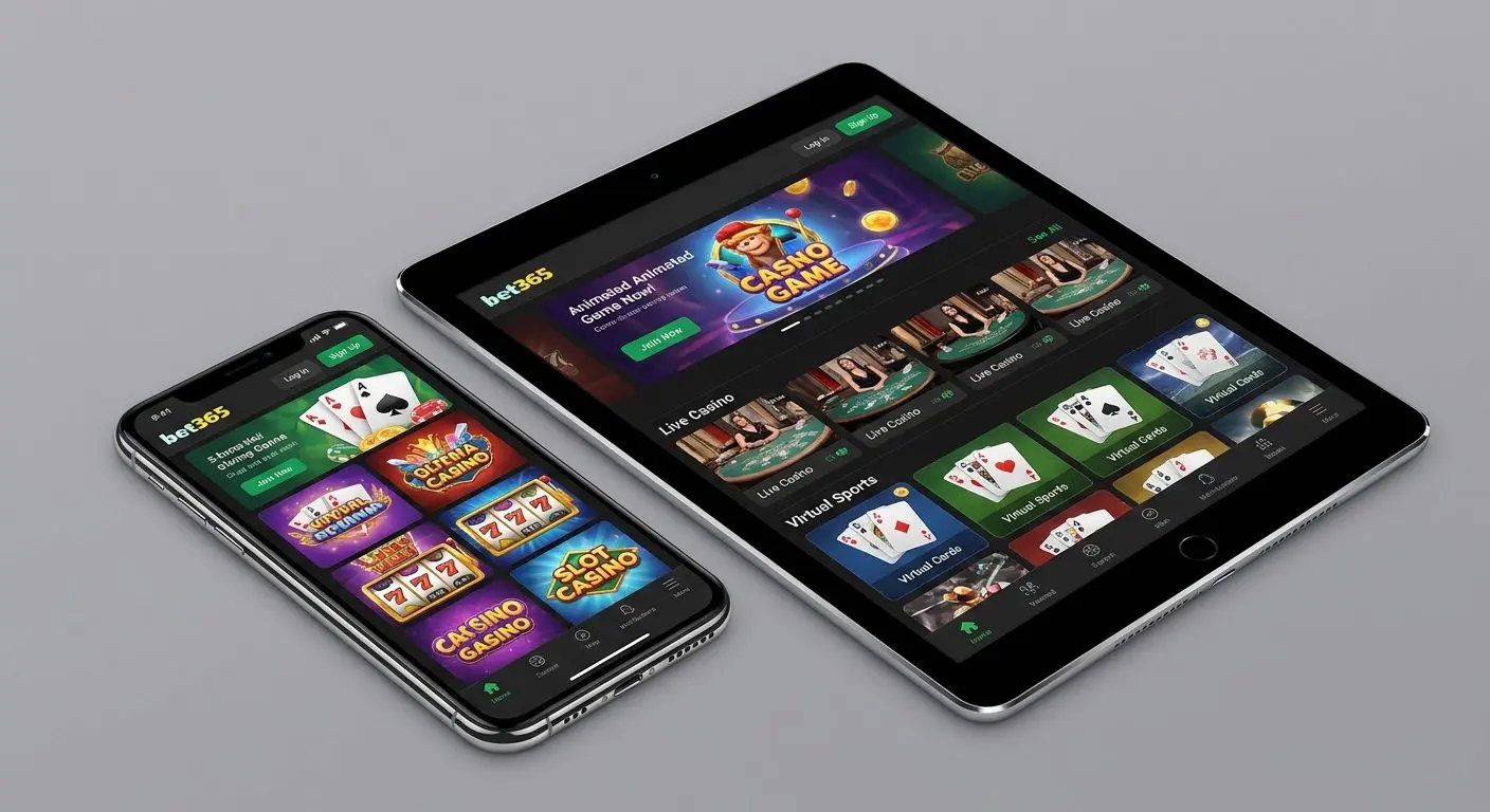 Smartphone and tablet showing a mobile gaming app interface