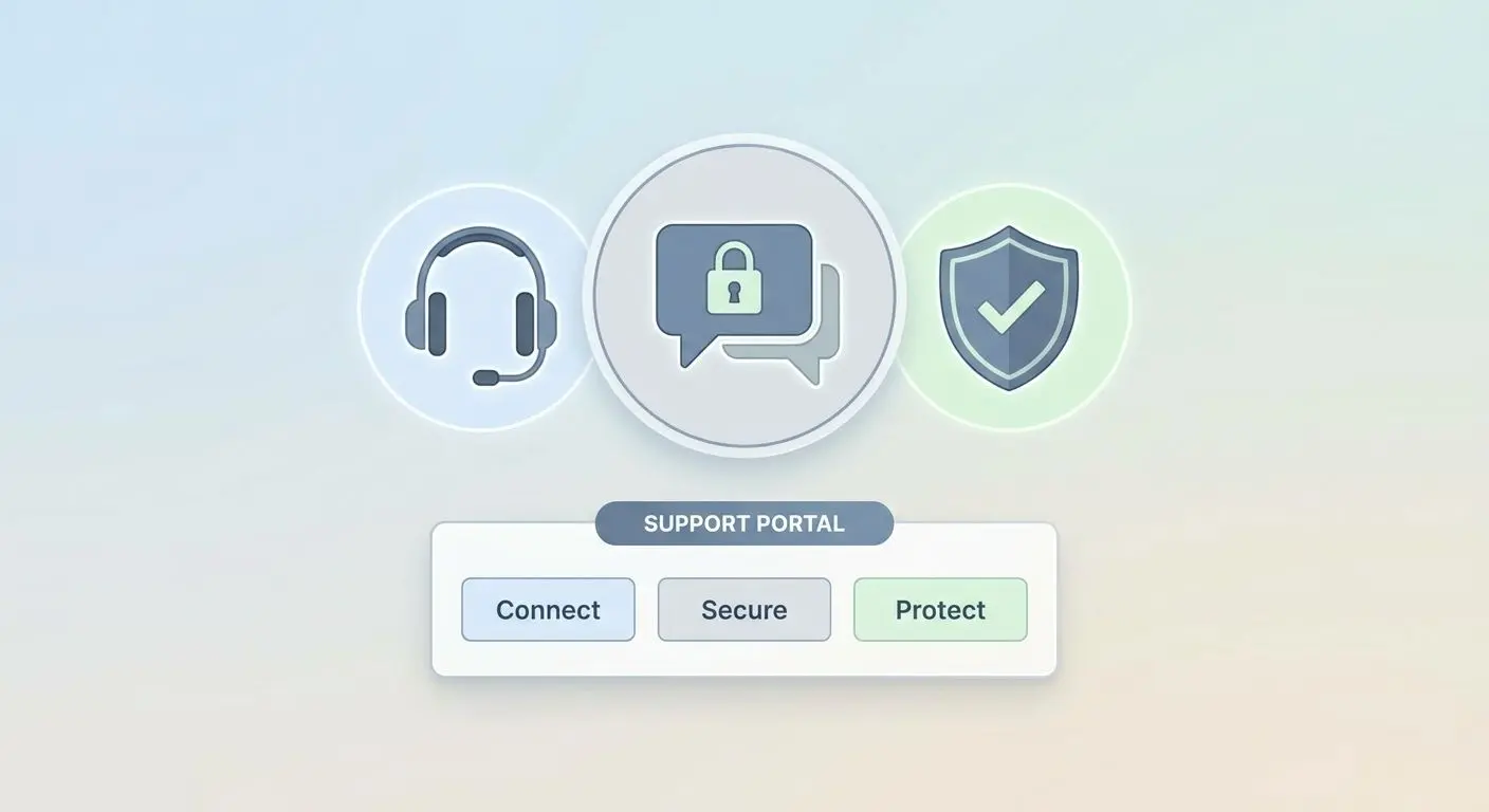 Support and privacy contact illustration for data protection requests