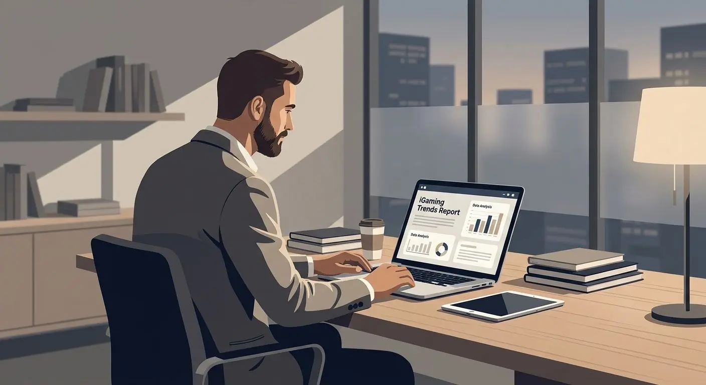 Fictional iGaming content expert at work