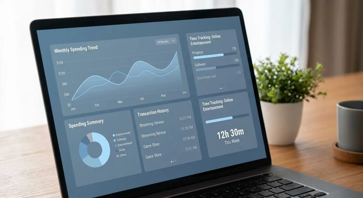 Account dashboard showing play history and spending statistics