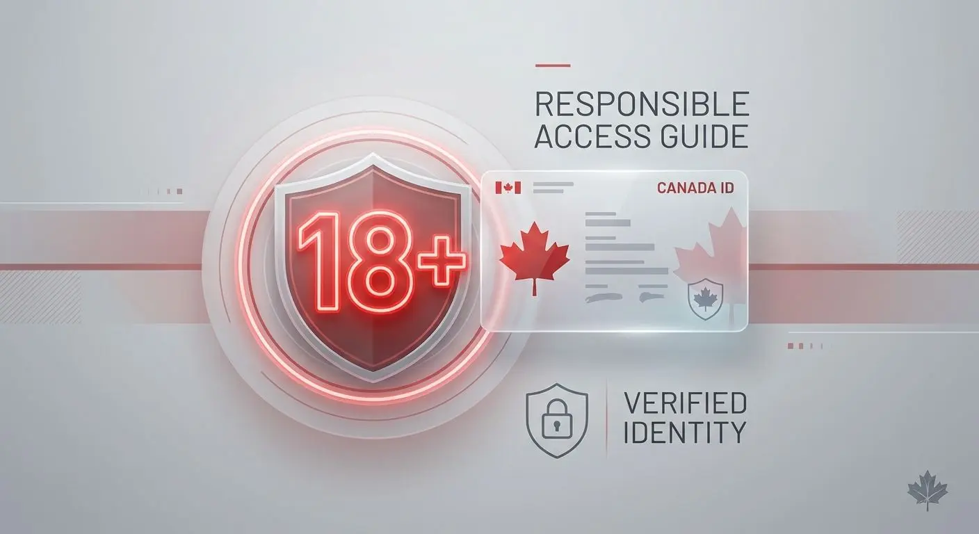 18 plus and ID verification illustration for Canadian PlayOJO access rules